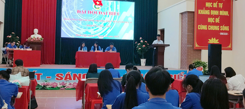 ĐẠI HỘI ĐẠI BIỂU ĐOÀN TNCS HỒ CHÍ MINH TRƯỜNG THPT ĐÌNH LẬP NHIỆM KỲ 2024- 2025