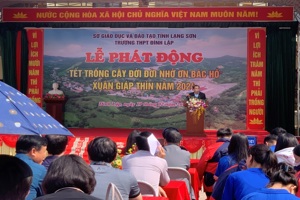 SỞ GD &amp; ĐT LẠNG SƠN TỔ CHỨC LỄ PHÁT ĐỘNG “TẾT TRỒNG CÂY ĐỜI ĐỜI NHỚ ƠN BÁC HỒ” XUÂN GIÁP THÌN 2024 TẠI TRƯỜNG THPT HUYỆN ĐÌNH LẬP