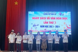 TRƯỜNG THPT HUYỆN ĐÌNH LẬP TỔ CHỨC  NGÀY SÁCH VÀ VĂN HÓA ĐỌC LẦN THỨ 3 NĂM HỌC 2023-2024
