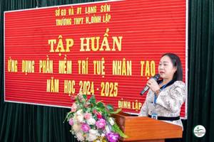TRƯỜNG THPT HUYỆN ĐÌNH LẬP TẬP HUẤN ỨNG DỤNG PHẦN MỀM TRÍ TUỆ NHÂN TẠO (AI) NĂM HỌC 2024-2025
